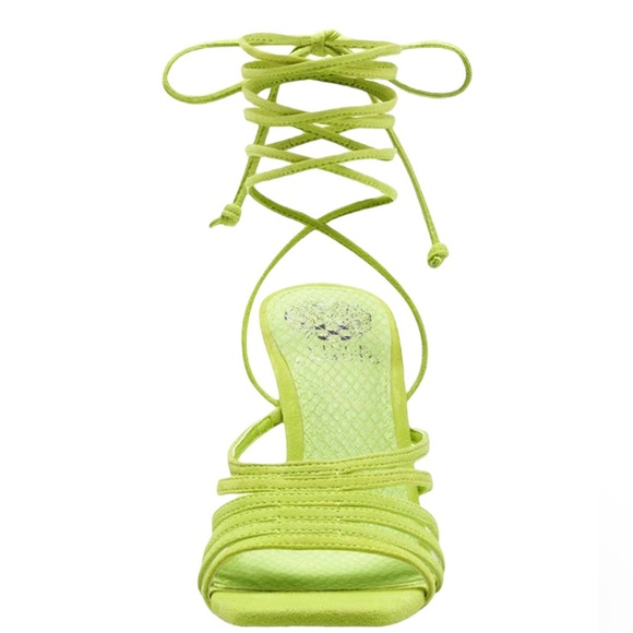 ✅Vince Camuto Roselian Ankle Tie Sandal in Lime - Picture 2 of 7